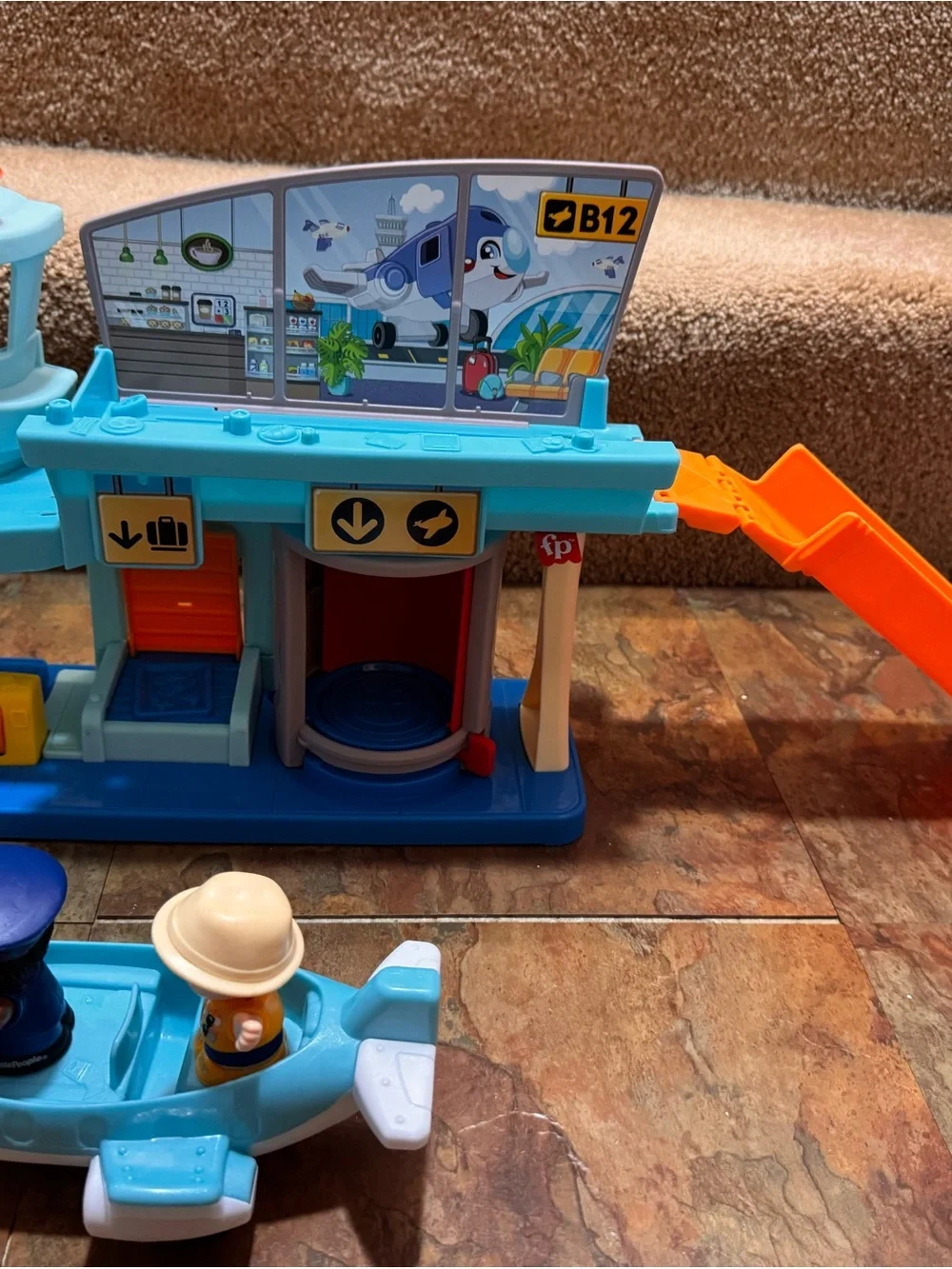 Kids Airport Playset with Blue and Orange Pieces - Brand